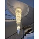Spirale Stairwell Chandelier with Quadriedro Murano Glass