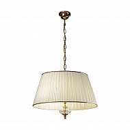 Pendant Lamp ASCOT Antique brass, shade Ponge