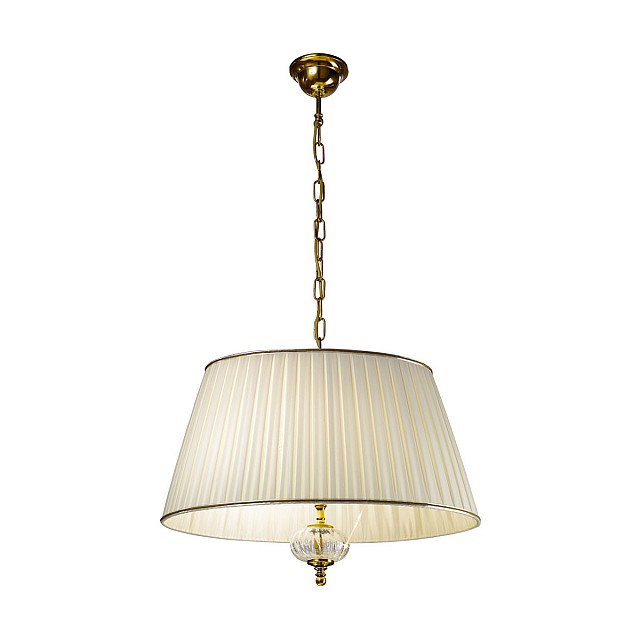 Pendant Lamp ASCOT Antique brass, shade Ponge