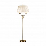 Floor Lamp ASCOT Antique brass, shade Ponge