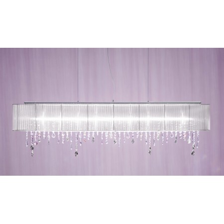 Pendant Lamp PARALUME, 180 SPECTRA Clear, chrome, shade white