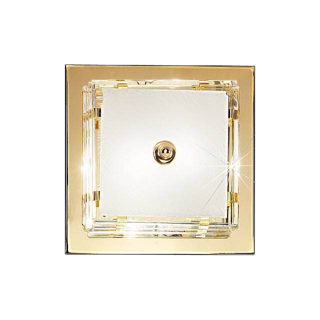 Ceiling Lamp ONTARIO, 31 Crystal glass, 24-carat gold