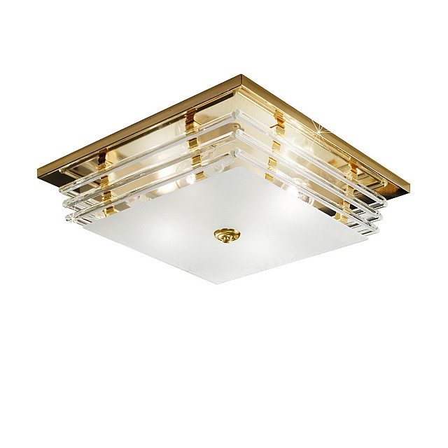 Ceiling Lamp ONTARIO, 39 Crystal glass, 24-carat gold