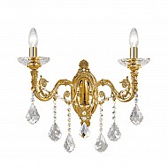 Wall Lamp CONTARINI CRYSTAL Spectra, french gold, (shades optional)