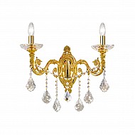 Wall Lamp CONTARINI CRYSTAL Spectra, 24-carat gold, (shades optional)