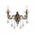 Wall Lamp CONTARINI CRYSTAL Spectra, antique brass, (shades optional)