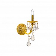 Wall Lamp PISANI CRYSTAL French gold, Spectra, (shade optional)