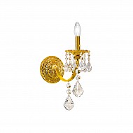 Wall Lamp PISANI CRYSTAL 24-carat gold, Spectra, (shade optional)