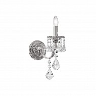 Wall Lamp PISANI CRYSTAL Chrome, Spectra, (shade optional)
