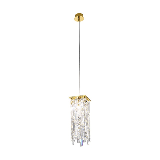 Pendant Lamp PRISMA, 12 24-carat gold, PURE KOLARZ clear