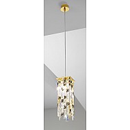 Pendant Lamp PRISMA, 12 24-carat gold, PURE KOLARZ golden night