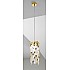 Pendant Lamp PRISMA, 12 24-carat gold, PURE KOLARZ golden night