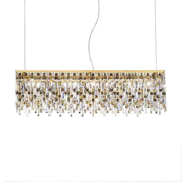 Pendant Lamp PRISMA, 120 24-carat gold, PURE KOLARZ Golden night