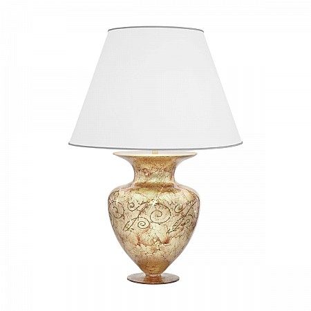 Table Lamp ANFORA, 90 Decor MEDICI, silver-plated, hand-painted