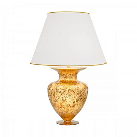 Table Lamp ANFORA, 90 Decor MEDICI, gold-plated, hand-painted