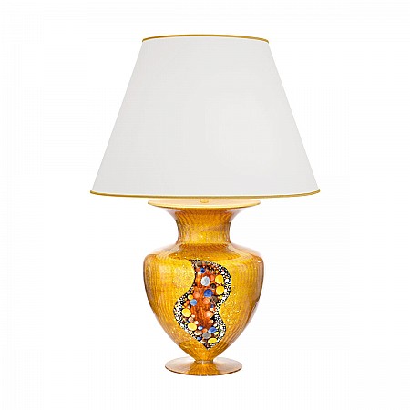 Table Lamp ANFORA, 90 Decor KISS GOLD, gold-plated, hand-painted