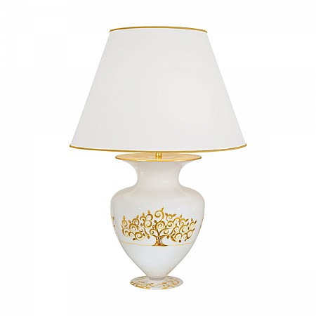 Table Lamp ANFORA, 90 Decor ALBERO GOLD, gold-plated, hand-painted