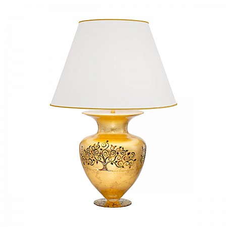 Table Lamp ANFORA, 90 Decor ALBERO MULTI, gold-plated, hand-painted