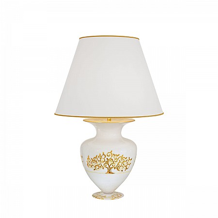 Table Lamp ANFORA, 65 Decor ALBERO GOLD, gold-plated, hand-painted