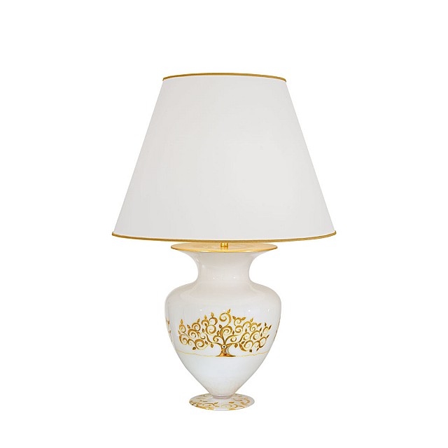 Table Lamp ANFORA, 65 Decor ALBERO GOLD, gold-plated, hand-painted