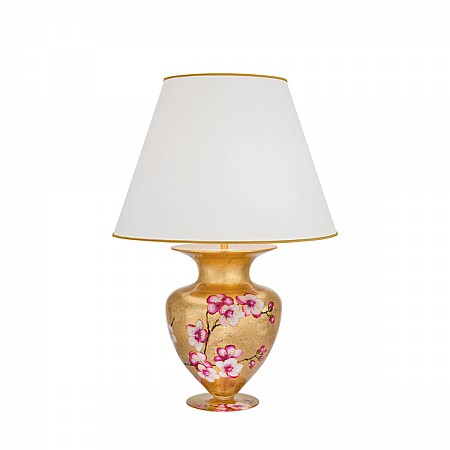 Table Lamp ANFORA, 65 Decor PRIMAVERA, gold-plated, hand-painted