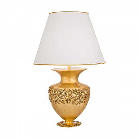 Table Lamp ANFORA, 90 Decor LIBERTA GOLD ANTIQUE, gold-plated, hand-painted