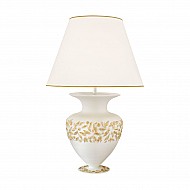 Table Lamp ANFORA, 90 Decor LIBERTA WHITE ANTIQUE, hand-painted