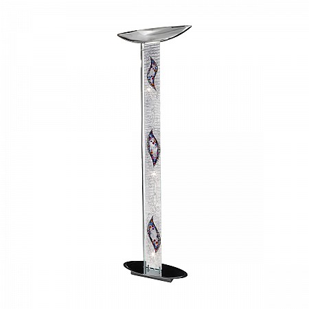 Floor Lamp DELPHI LED Decor KISS SILVER, chrome, silver-plated, hand-painted