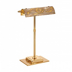 Table Lamp BANKERS Decor AQUA CHAMPAGNE, 24-carat gold, gold-plated, hand-painted